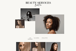 Wix Hair Beauty Salon Template