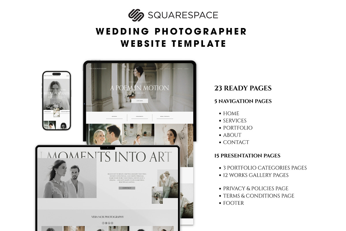 Squarespace Wedding Template, a Squarespace Template by Mockup Art Atelier (Photo 6 of 19)