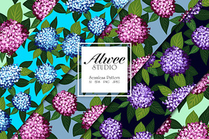 Hand-Drawn Lilac Seamless Pattern