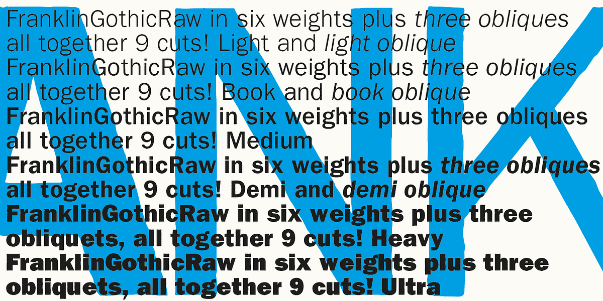 Franklin Gothic Raw, a Sans Serif Font by Wiescher-Design (Photo 4 of 6)