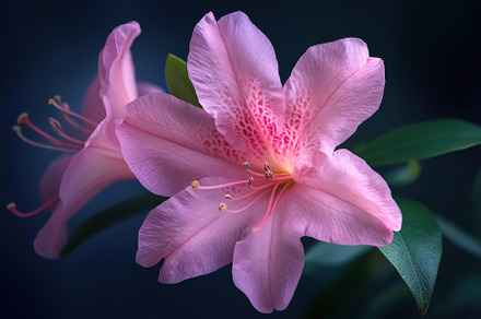 Blooming pink azalea flower closeup, a Photo by Iftikhar Alam