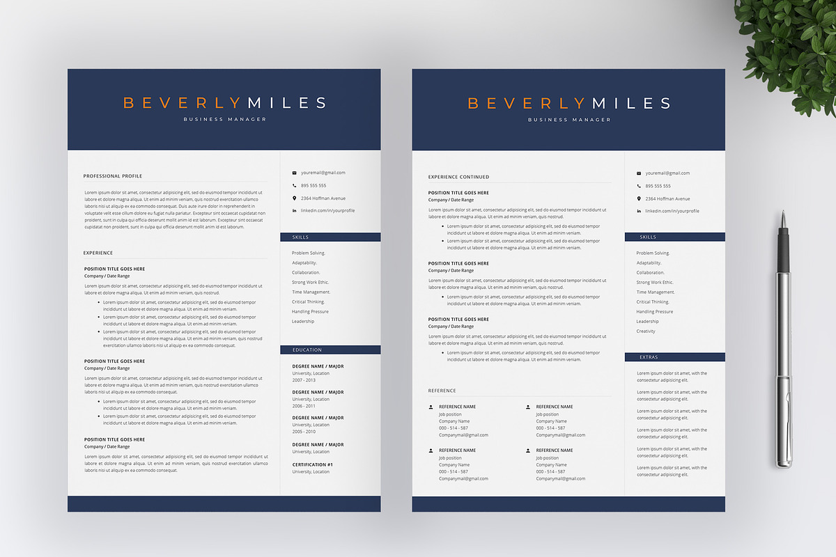 Professional Resume Template 4 Pages, a Resume Template by SalientResume (Photo 5 of 5)