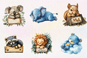 Sleepy Animals, Sweet Dreams Sign, an Illustration by CreationArt (Thumbnail 3 of 9)