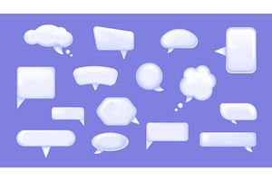 Speech Bubbles 3D Illustration, an Object Illustration by alexdndz