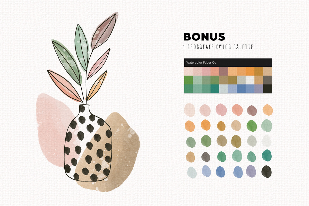 Watercolor Procreate Brushes, a Brush Add-On by Faber Co. (Photo 7 of 9)