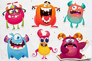Cute Monster Mascots & Sticker Set, a Decorative Illustration by D R A W K M A N (Thumbnail 6 of 7)