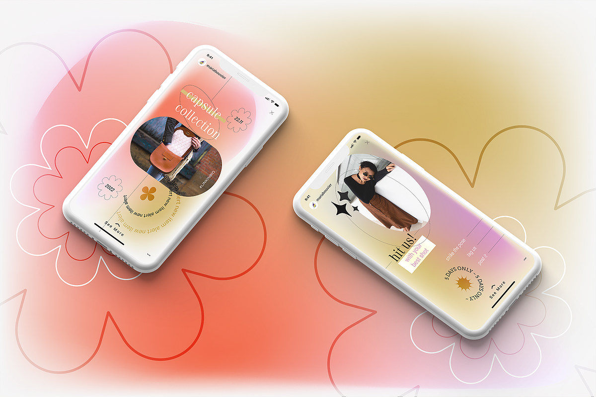 Falling Leaves Instagram Templates, a Social Media Template by maaariabouvier (Photo 7 of 9)