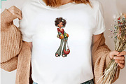 Cute Fashion Girl Clipart Bundle, a Seasonal Illustration by CreationArt (Thumbnail 6 of 7)