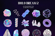 Holo Iridescence 3D Shapes graphics, a Graphic by LarysaZabrotskaya (Thumbnail 4 of 10)
