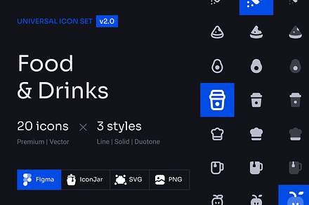 Food and Drinks Icon Set