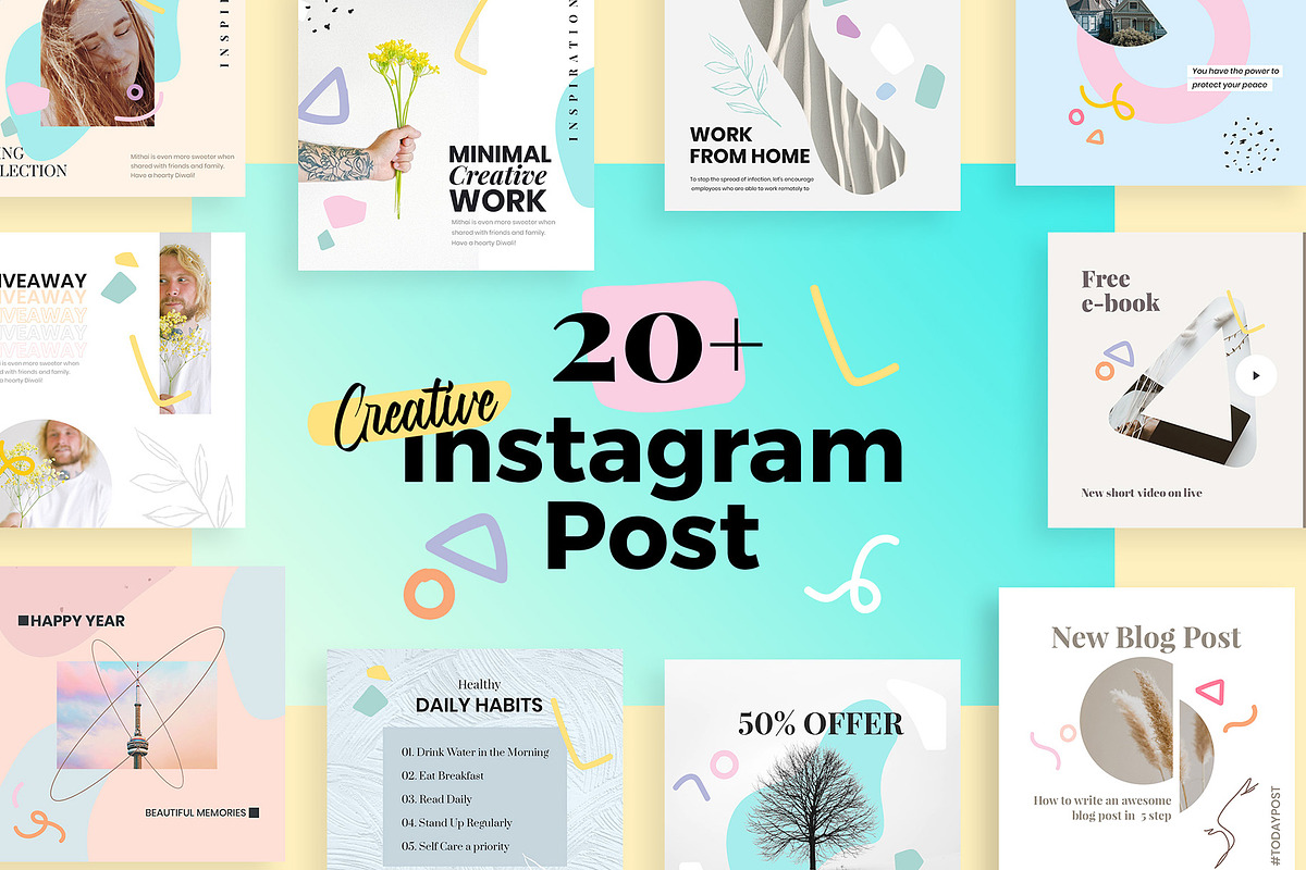 Instagram Post Pack Templates, a Social Media Template by VictorThemes