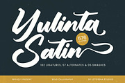 Yulinta Satin Bold Calligraphy Font, a Script Font by Letterena Studios Script (Thumbnail 1 of 20)