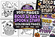 Bold Easy Spooky Stuff Coloring Page, a Seasonal Illustration by Craftsbeefy (Thumbnail 1 of 4)