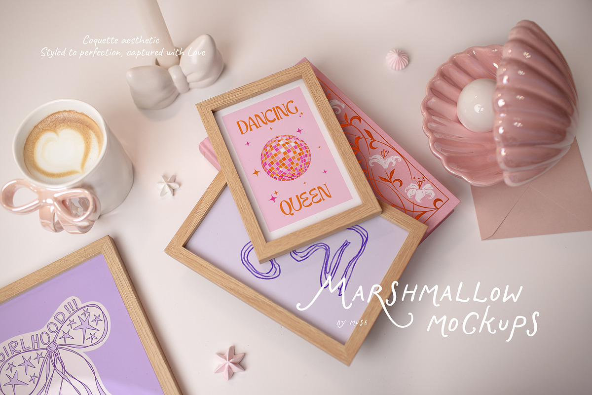 Marshmallow Frame & Card Mockups, a Product Mockup by Muse Mockups (Photo 9 of 13)