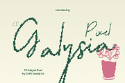 CS Galysia Pixel, a Script Font by Craft Supply Co. (Thumbnail 1 of 8)