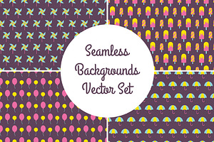 Seamless backgrounds vector set