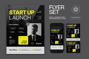 Startup Launch Flyer, a Flyer Template by graphicook