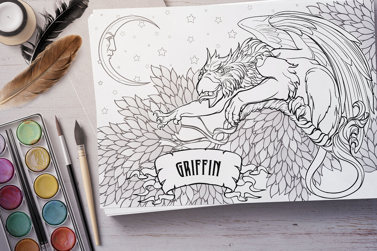 BESTIARY - Coloring Book, a Decorative Illustration by AntonPix Studio (Photo 11 of 20)