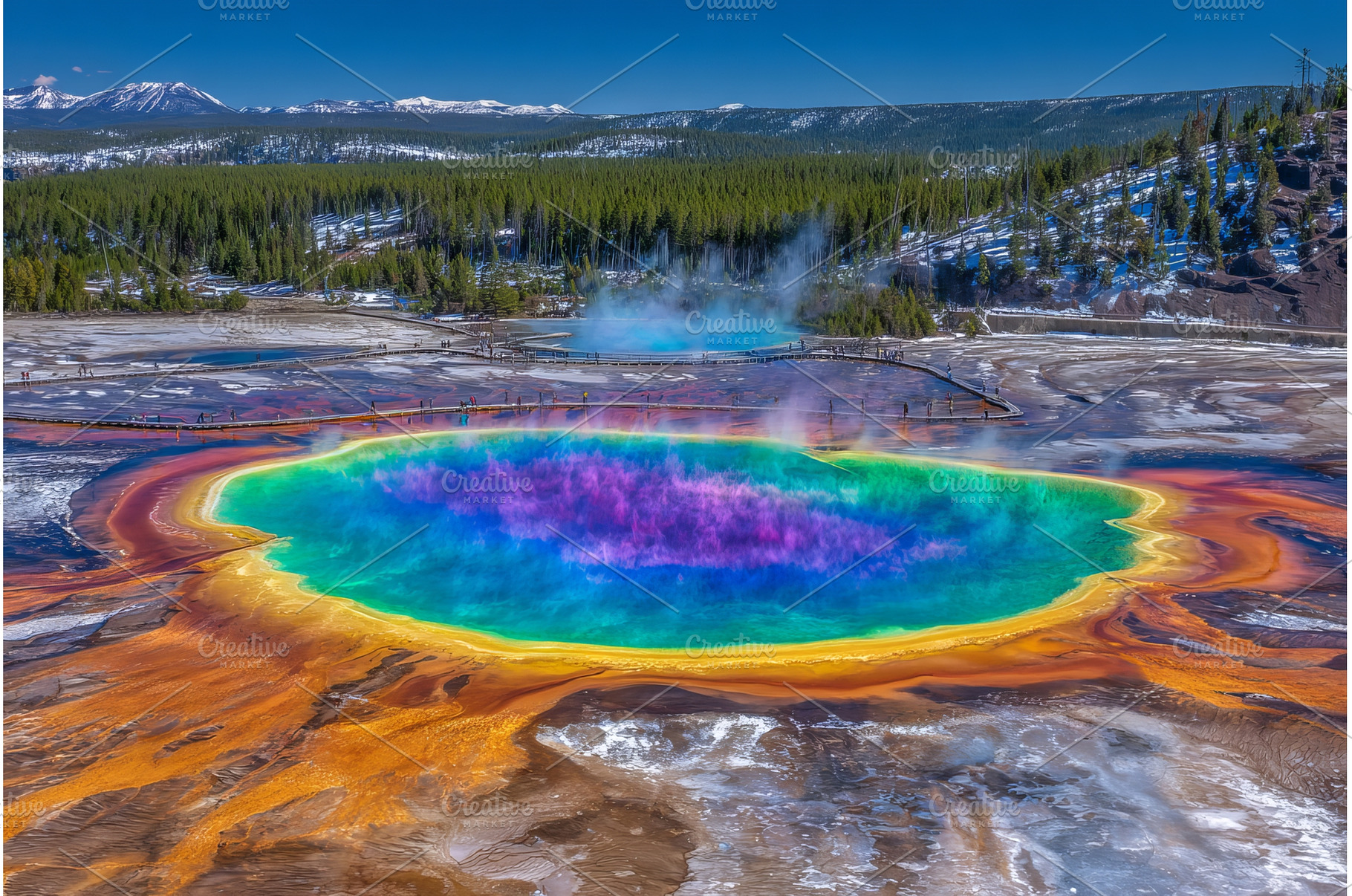 The Grand Prismatic Spring Geyser is, a Person Photo by ZinetroN