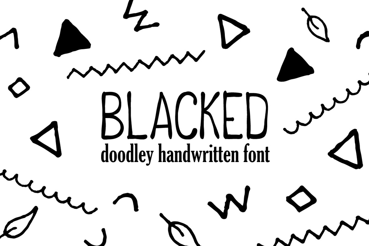 Blacked Doodle Handwritten Script, a Serif Font by RabbitAndPencil (Photo 1 of 8)