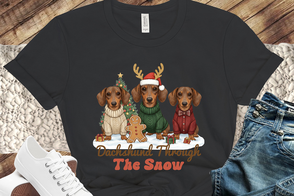 Dachshund Christmas PNG, an Illustration by designcity5 (Photo 7 of 8)