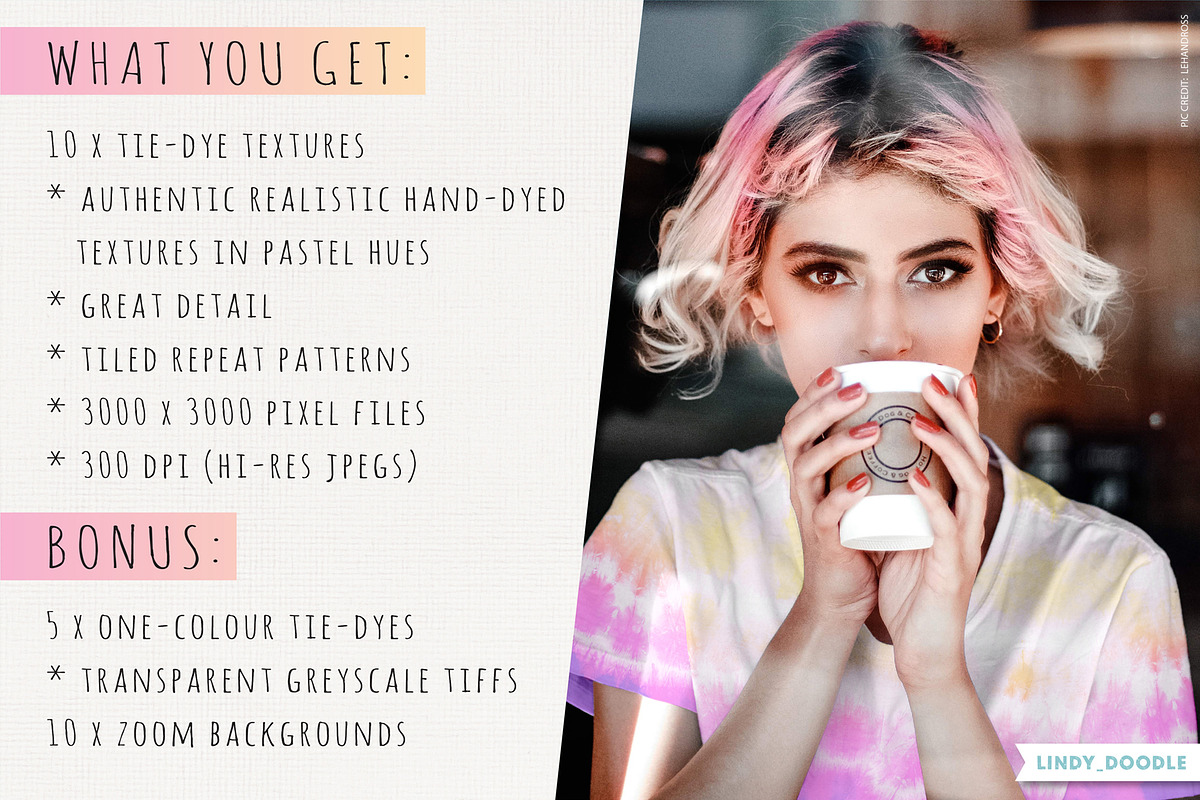 Summer Pastel Tie-Dye Patterns, a Pattern Graphic by Lindy_doodle (Photo 2 of 13)