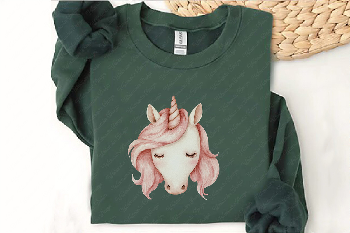 Neutral Unicorn Clipart, an Illustration by Watercolor design (Photo 6 of 12)