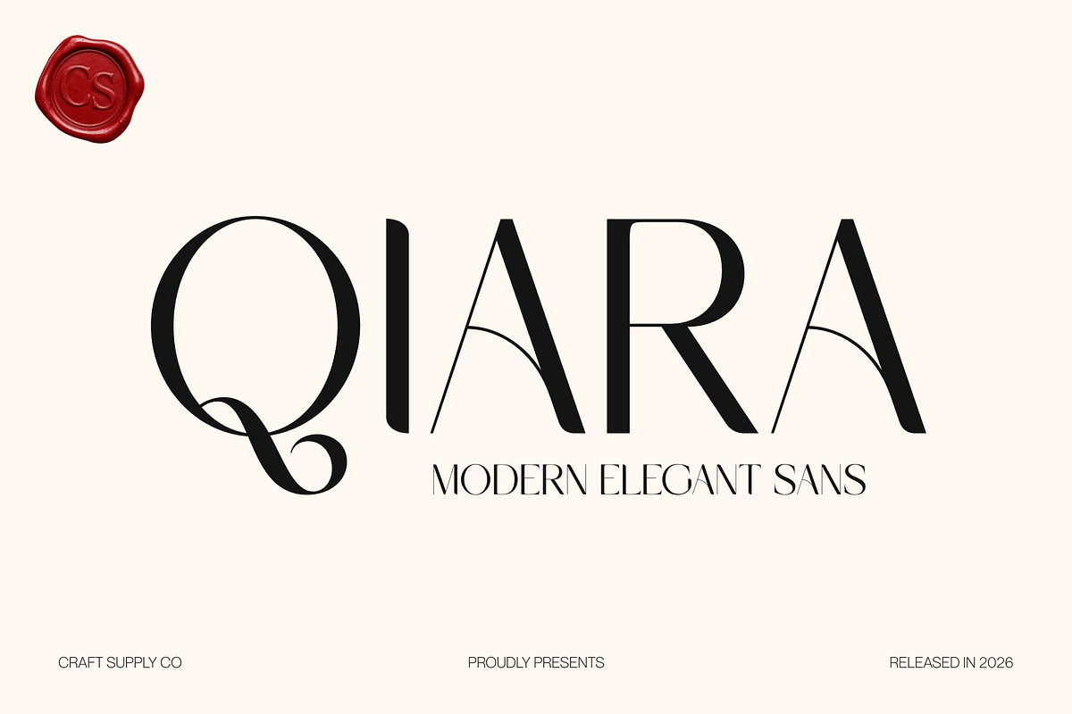 CS Qiara – Modern Sans Serif, a Sans Serif Font by Craft Supply Co. (Photo 1 of 8)