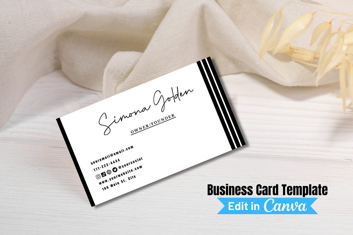 Minimalist Business Card Template, a Business Card Template by SimoDigitalArt (Photo 9 of 11)
