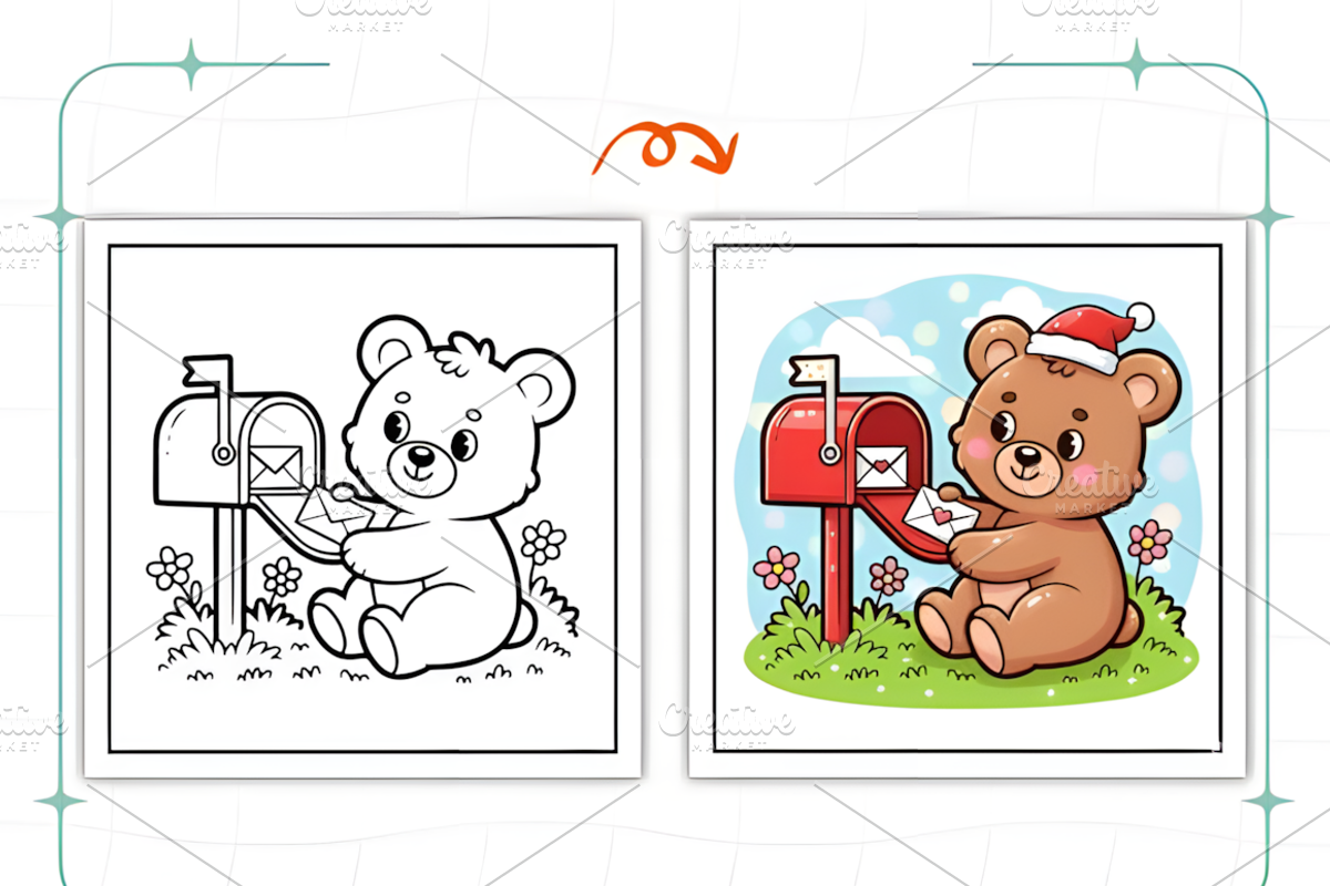 Cozy Bear Coloring Book, an Animal Illustration by Ink Gallery (Photo 6 of 9)