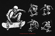 10 Bundle Dark Art Skull Skate Trick, an Illustration by Morspective (Thumbnail 3 of 7)
