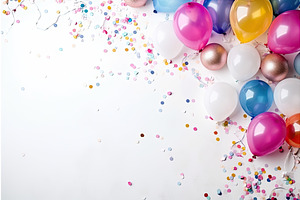 Golden and silver baloons