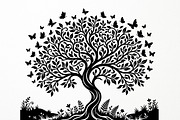 Elegant dream tree silhouette design, a Healthcare Illustration by Amazin_art (Thumbnail 17 of 49)