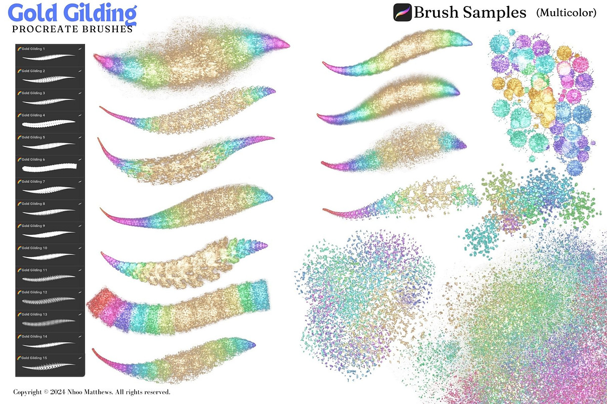 Procreate Metallic Gold Gilding, a Brushes & More by Fashion Workshop Bkk (Photo 9 of 11)