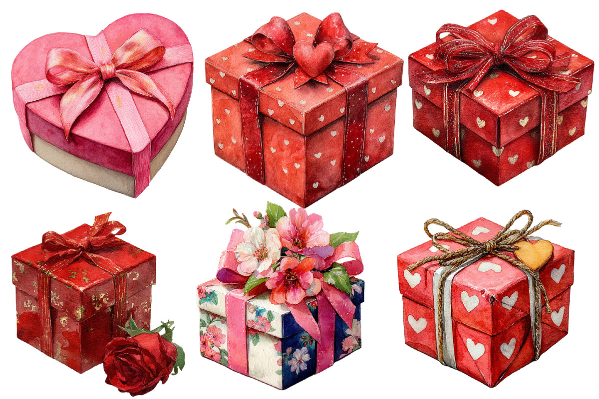 Valentines Gift box Clipart, an Illustration by Designworld (Photo 4 of 5)