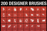 200 Designer Brushes for Photoshop preview 2