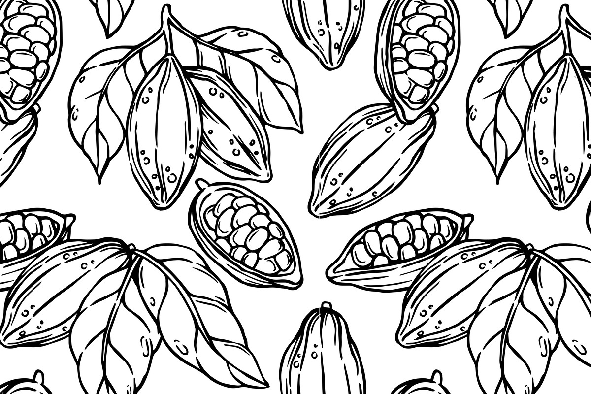 Cocoa beans. doodle collection, a Food Illustration by made by Tanya (Photo 3 of 3)