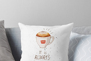 Watercolor Coffee Clipart | Cafe, a Food Illustration by Sahar Heumesser (Thumbnail 5 of 6)