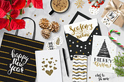 Black & Gold Christmas design kit, a Background Graphic by harmonia_green_art (Thumbnail 5 of 9)