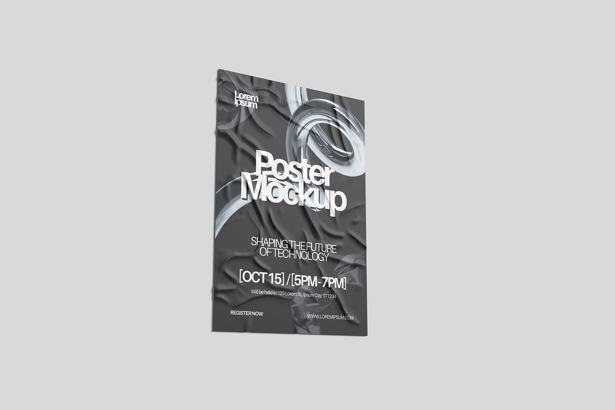 Wall Poster Mockup, an Advertising Mockup by Hazzpro_Std (Photo 4 of 5)