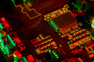 Futuristic Motherboard with Glowing Circuits, a Technology Photo by Alliance Images