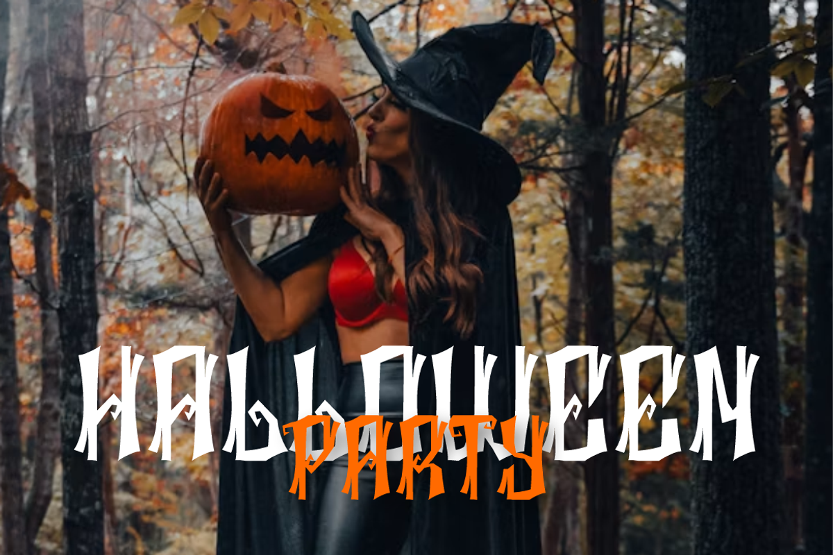 Rickwo Spooky - Halloween Font, a Blackletter Font by Iqsiart Studio (Photo 2 of 8)