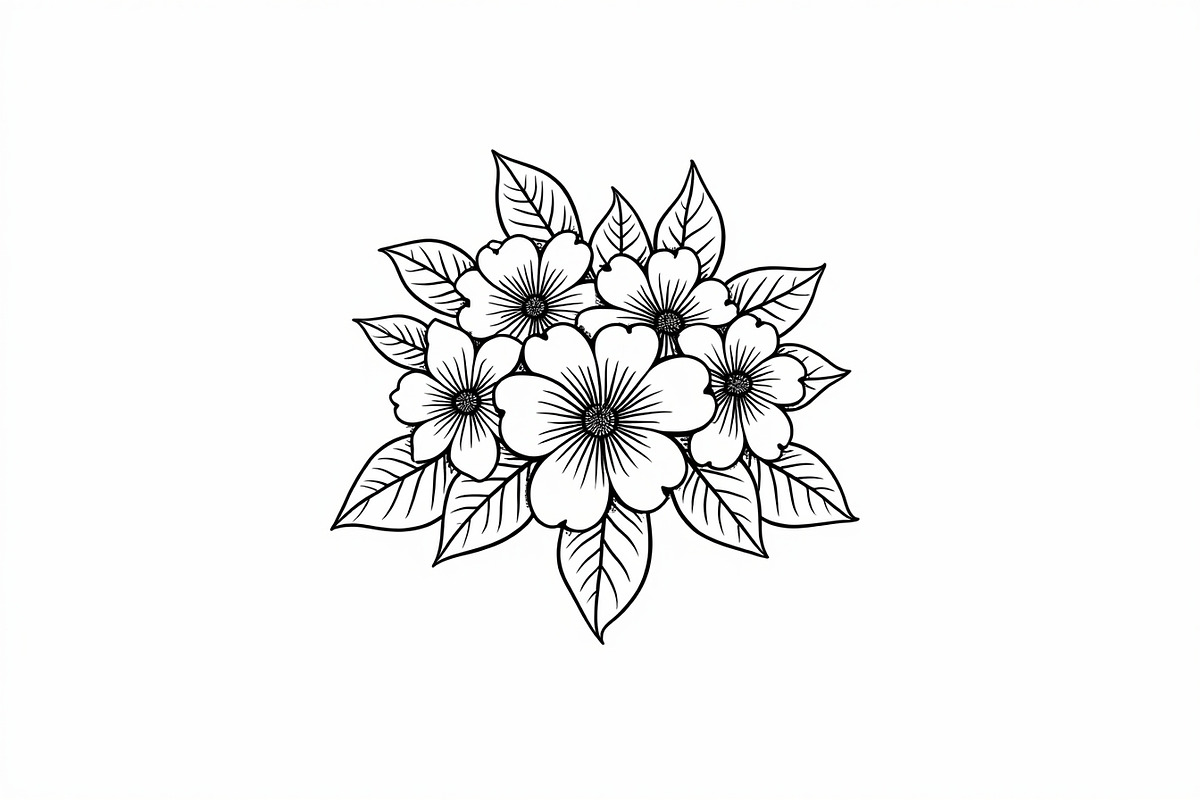 Floral Coloring Book for Adults, an Illustration by Designs_River (Photo 2 of 9)