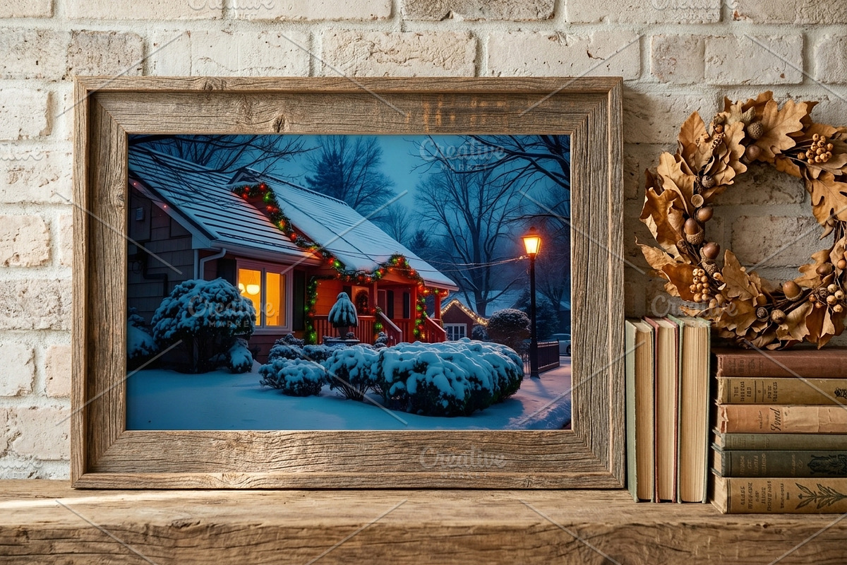 Cozy Winter House Stock Photo, a Holiday Photo by Aura Canyon HQ (Photo 4 of 7)