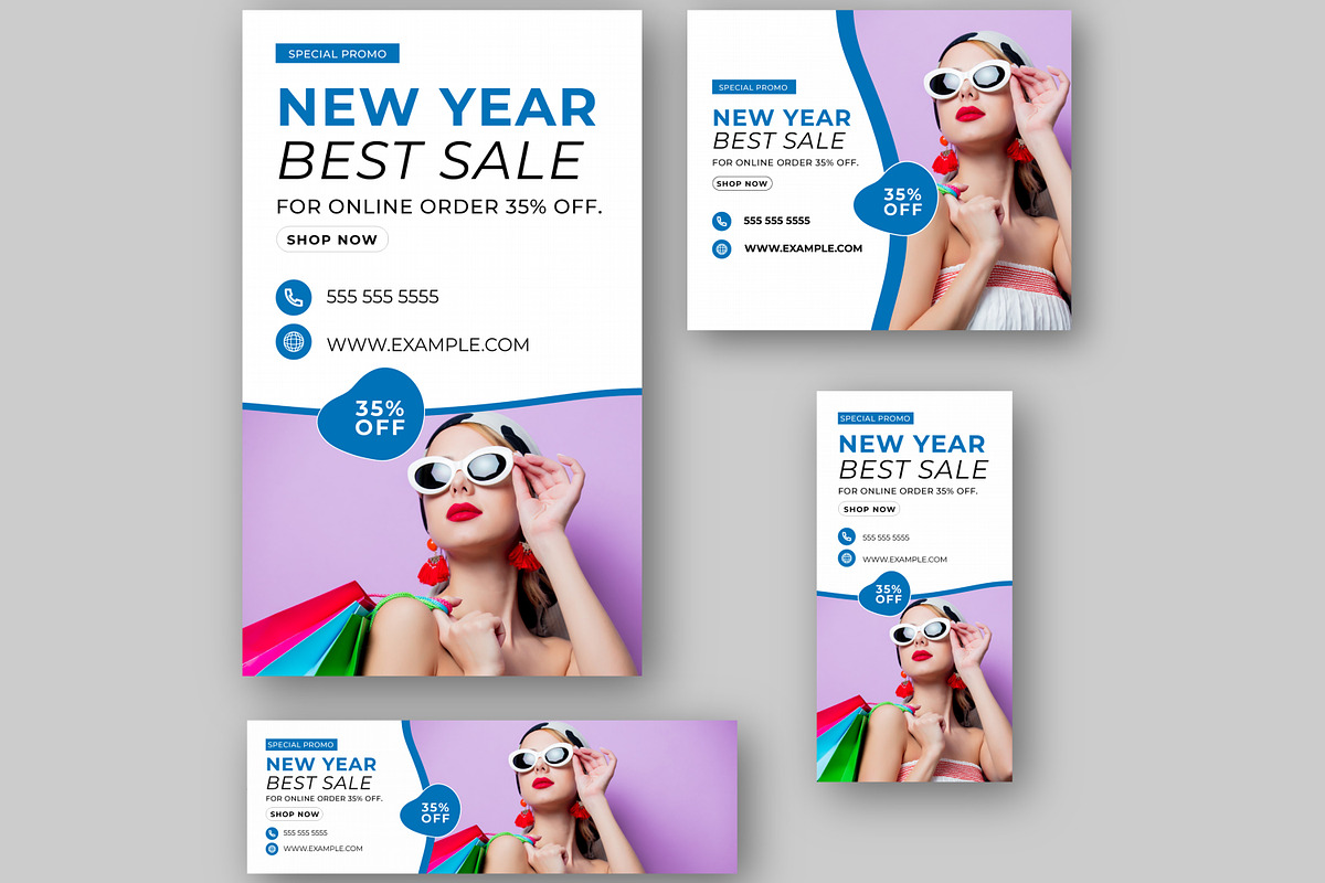 New Year Sale Web Banner Set, an UI Kit Template by CreativeShaper (Photo 4 of 4)