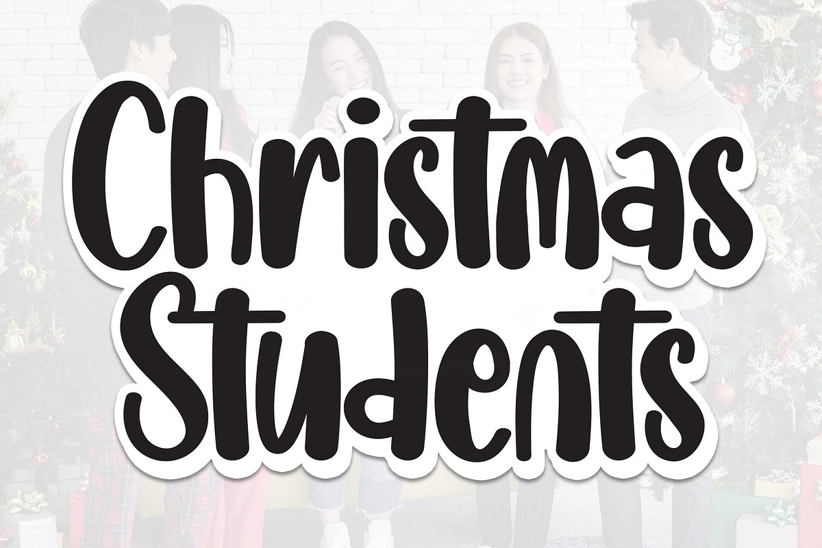 Christmas Students | Script Font, a Script Font by Scratchones (Photo 1 of 8)