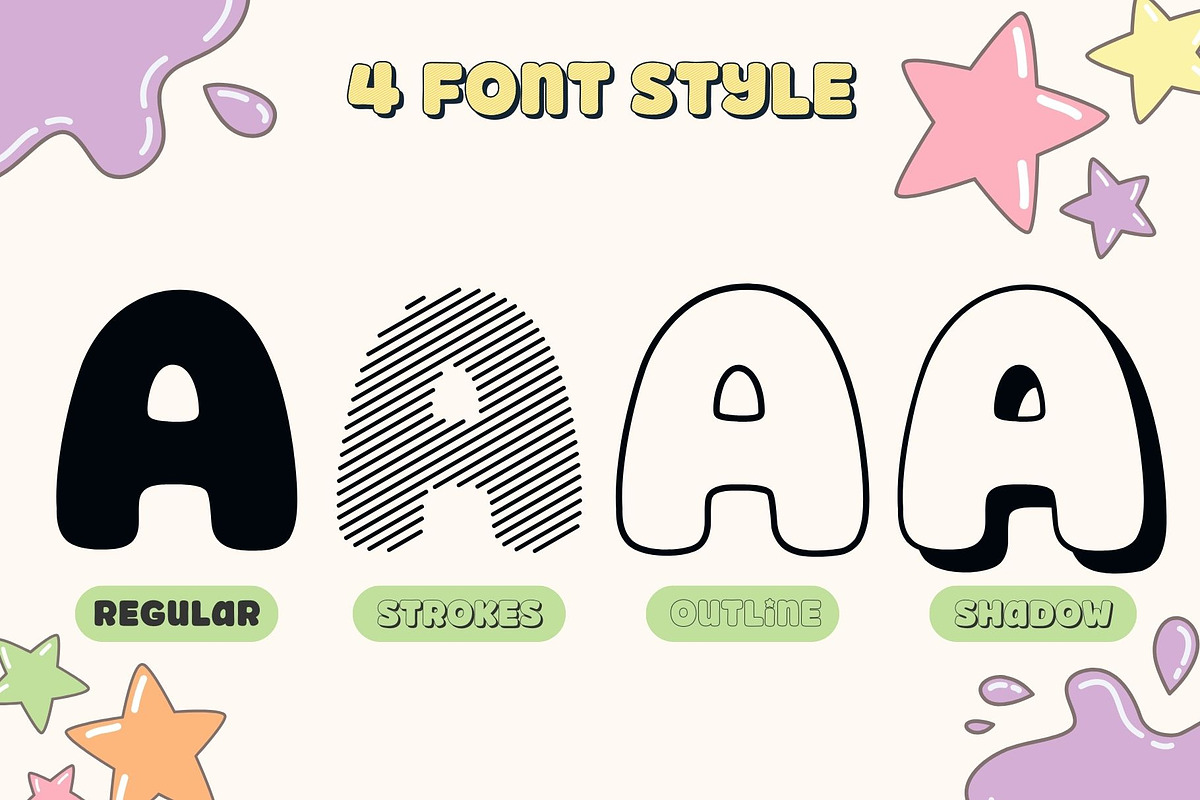 Fox Mochi: 4 Font Style, a Handwritten Font by Fox7 By Rattana (Photo 2 of 13)