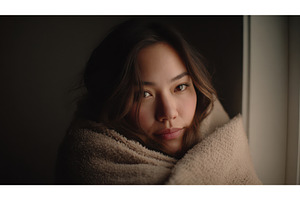 Asian Young Female Wrapped in, a Person Photo by Lermont51