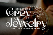 Grey Jewelry - Stylish Serif Font, a Serif Font by PutraCetol Studio (Thumbnail 1 of 11)