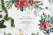 Christmas Watercolor and Inky Line, an Illustration by Twigs and Twine (Thumbnail 4 of 12)